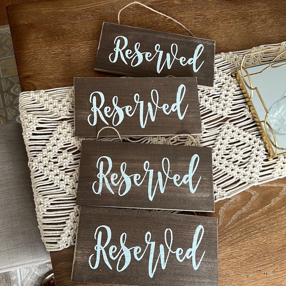 Wooden Reserved Signs - Picture 1 of 2